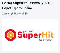 Bilety Sopot Festival koncert 24 maj 2024 dwa bilety