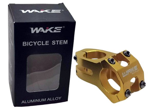 WAKE Mostek Rowerowy Aluminiowy 31,8 / 45 mm / 135g GOLD
