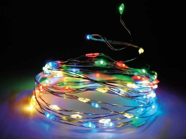 Lampki druciki na choinkę 100 led 10m kolor: multikolor, ciepła barwa