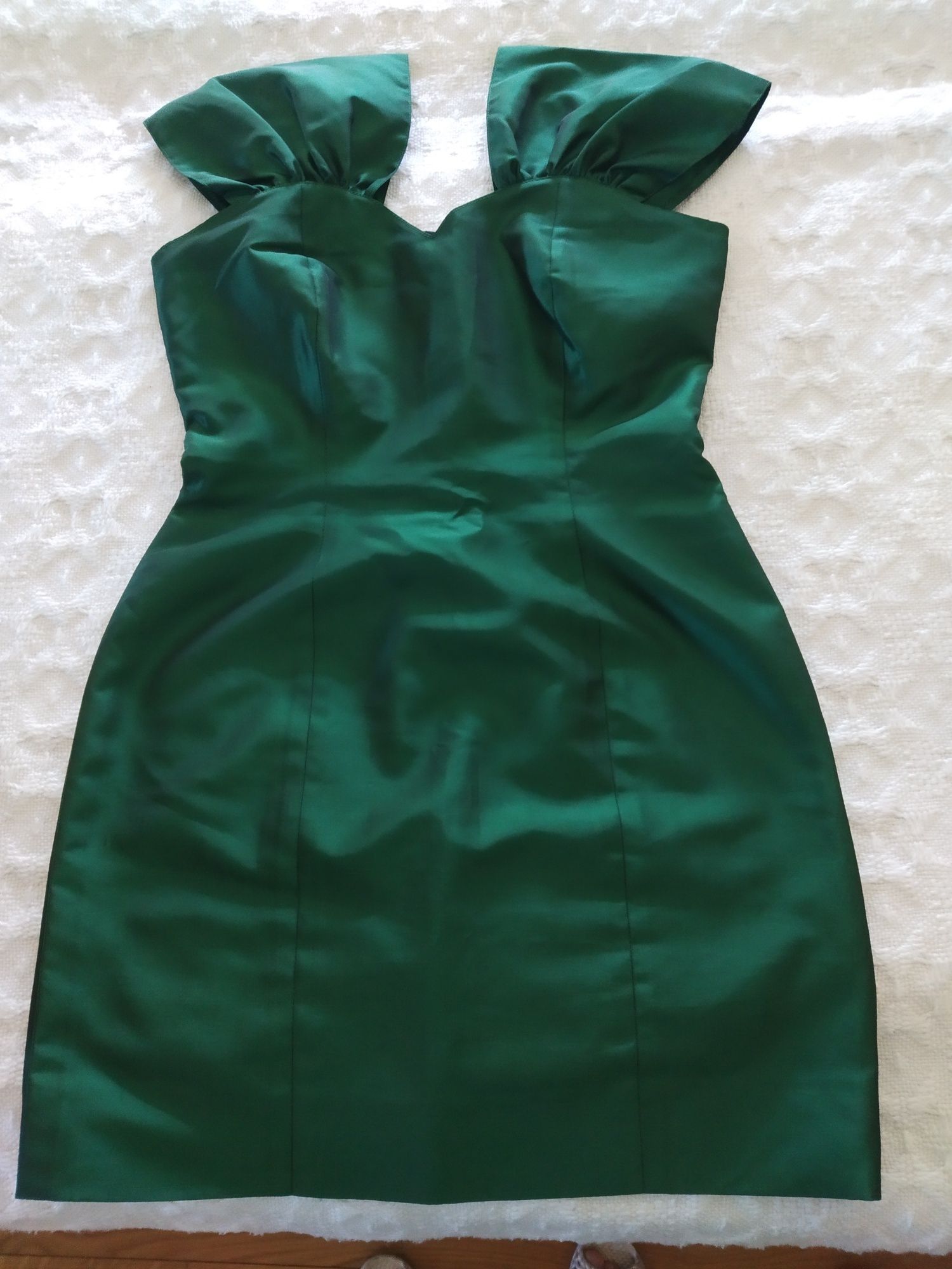 Vestido de cerimônia seda verde