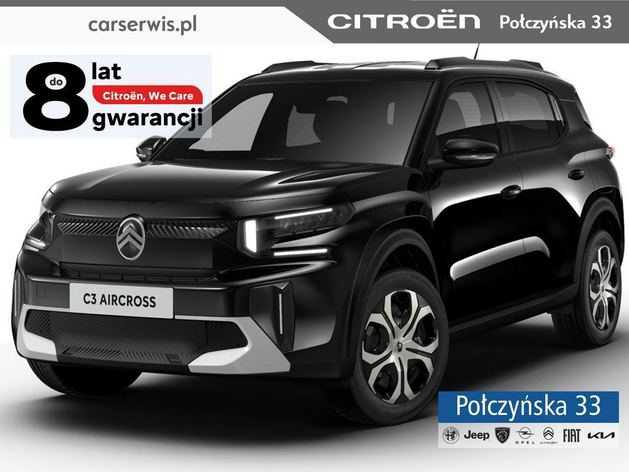 Citroën C3 Aircross 100 KM Turbo MT6| wersja Plus | Czarny | 8 lat gwarancji