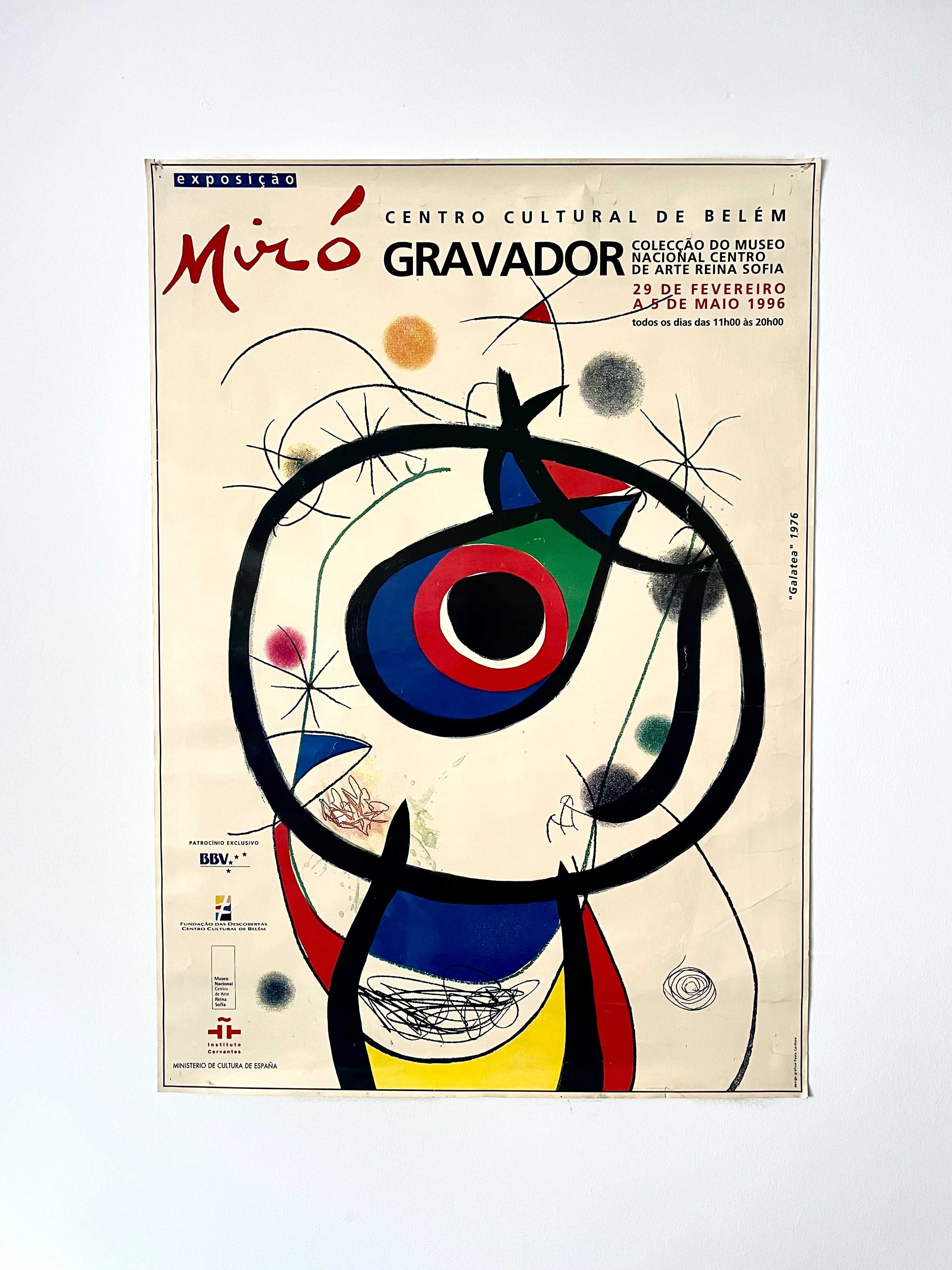 Cartaz da exposição Juan Miró Gravador Centro Cultural de Belém 1996