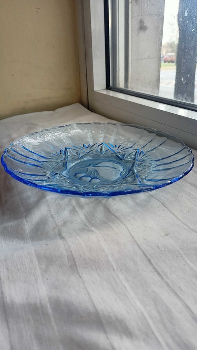 Talerz błękitny z wiśniami Irena Inowrocław katalog zbiorczy l. 40/50