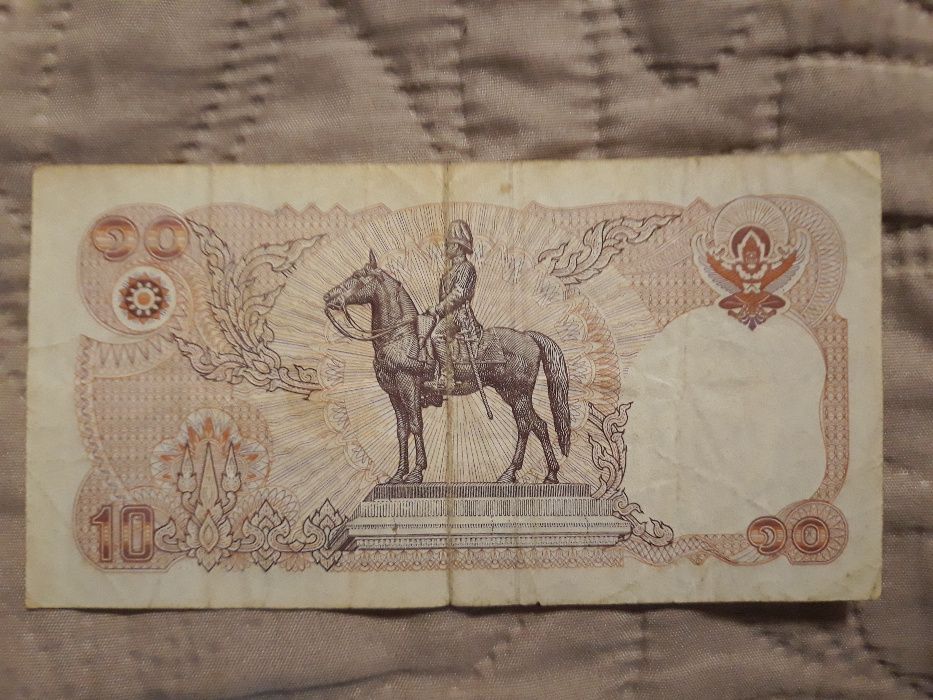 Banknot 10 Baht (batów) Tajlandia 1980 !! seria 1A !!