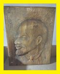 Zabytek - Lenin Duży Obraz na Drewnie Płaskorzeźba Drewniana 3D +50lat