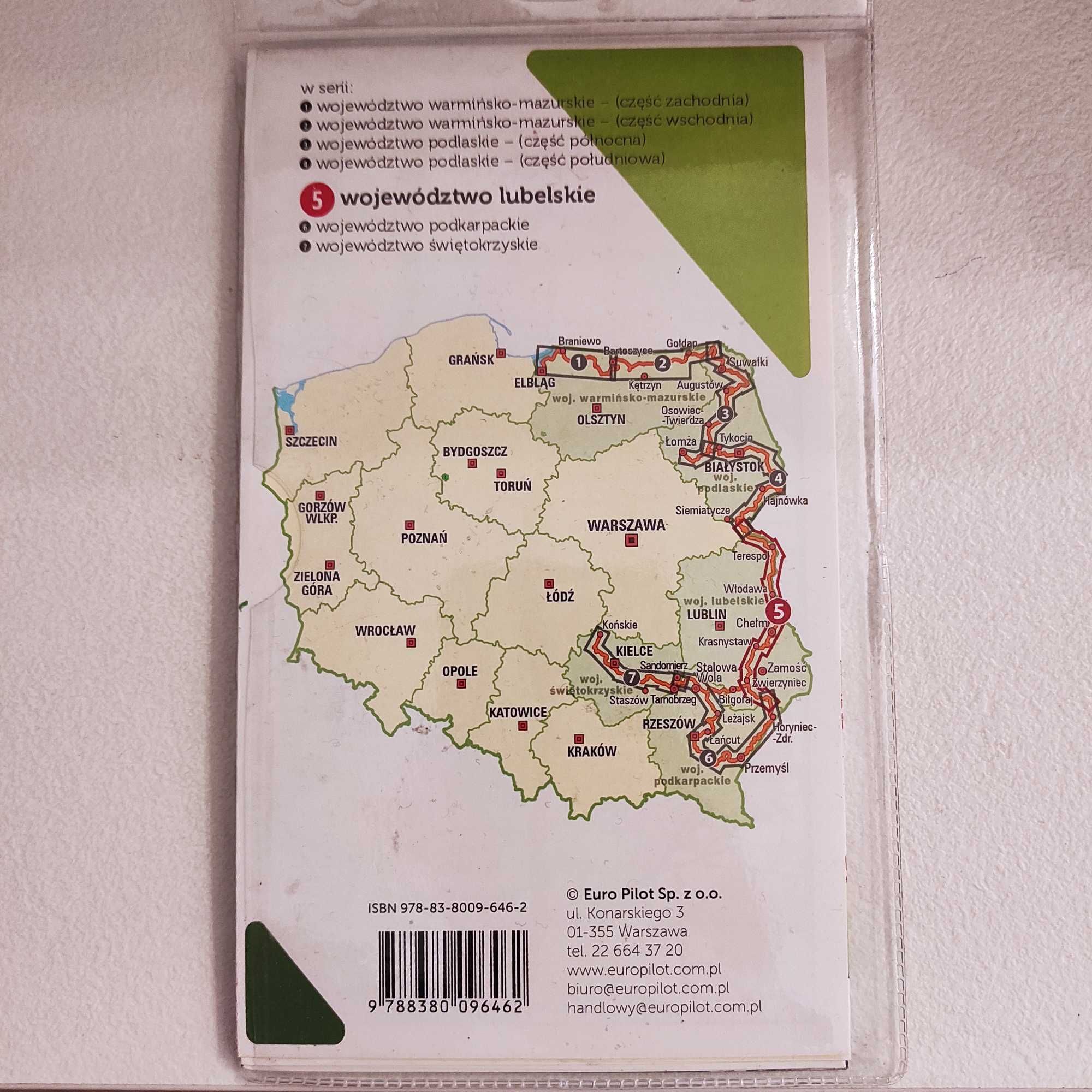 Mapa tras rowerowych w. Lubelskie