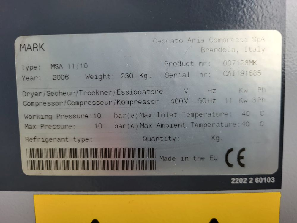 Kompresor śrubowy Atlas copco Mark