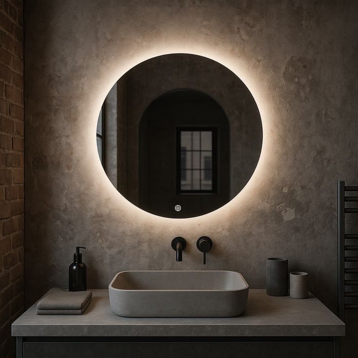 Кругле дзеркало з фоновою led-підсвіткою