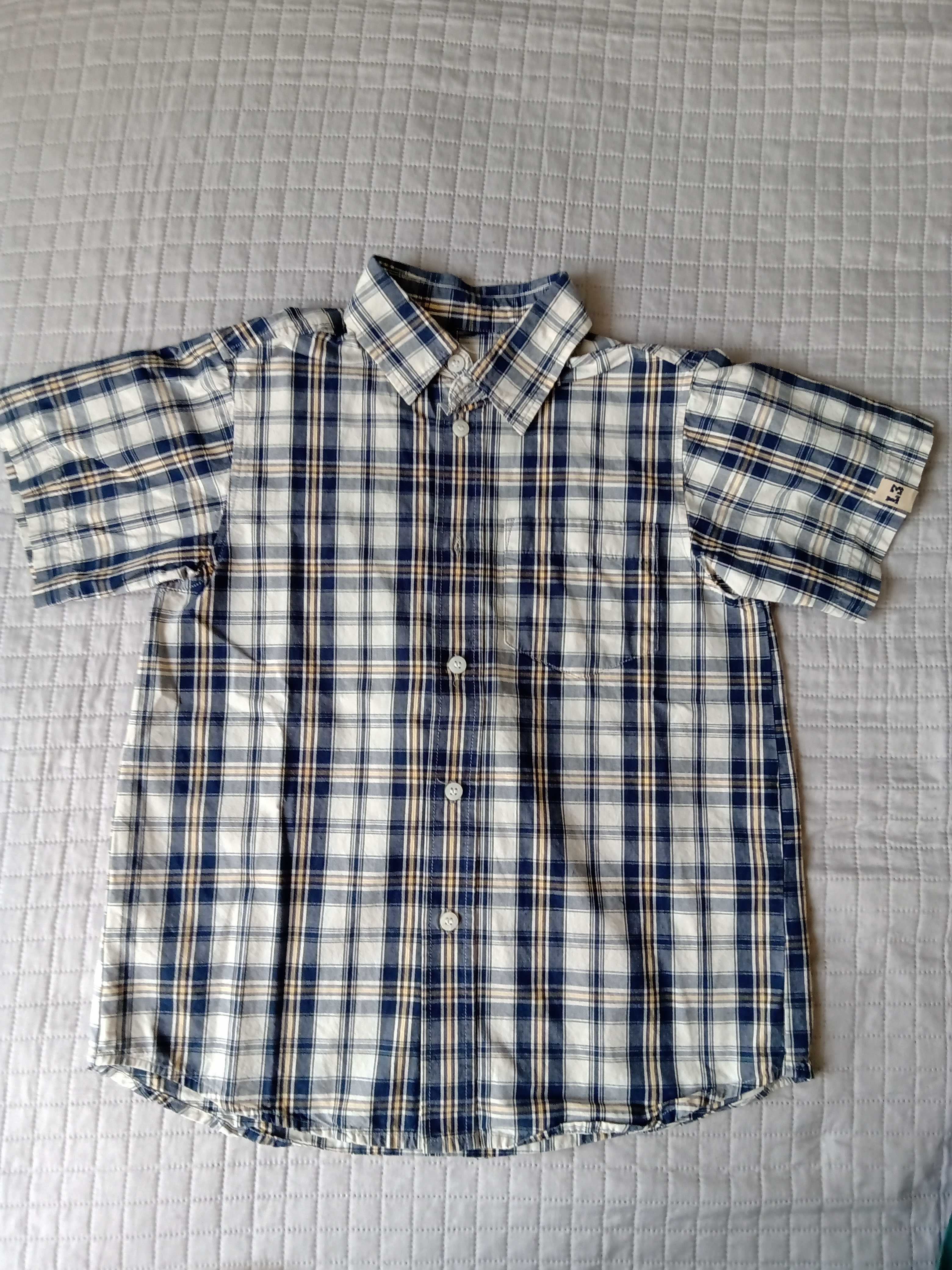 Koszule chłopięce z krótkim rękawem rozmiar 134-140