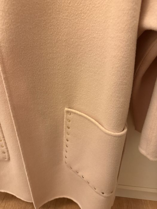 Рожеве шерстяне пальто MASSIMO DUTTI