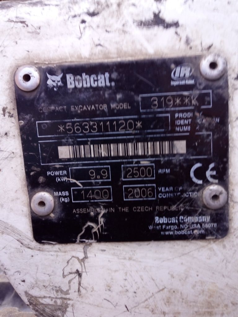 Minikoparka Bobcat 319, cena brutto