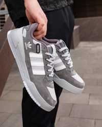 Мужские кроссовки адидас форум лоу Adidas Forum Low Grey White [40-44]