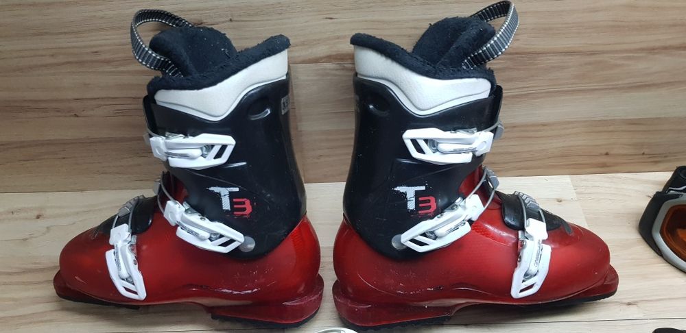 Komplet Narty 130 cm VOLKL Buty roz 38.5 Kijki Kask Gogle