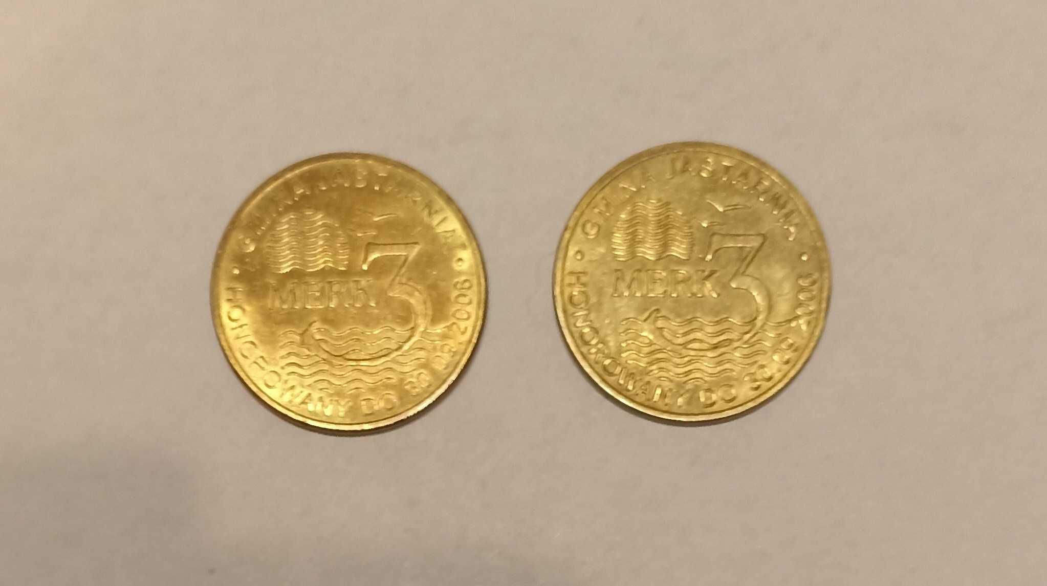 2 x Moneta 3 Merk Merki 75 Lat Jurata Jastarnia 2006  Stan 1 - Dukat
