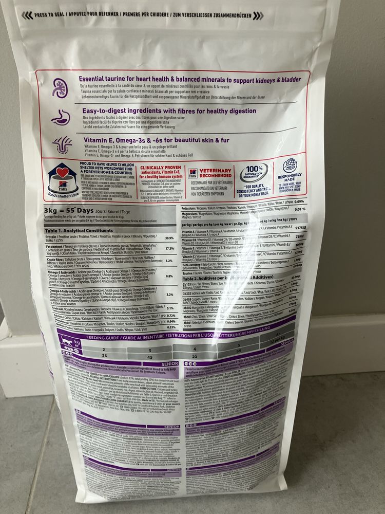 Hill’s Science plan Senior 11+ kot 3kg