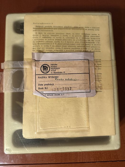 Zestaw edukacyjny PRL-Cewki indukcyjne Fabryka Pomocy Naukowych  Nysa