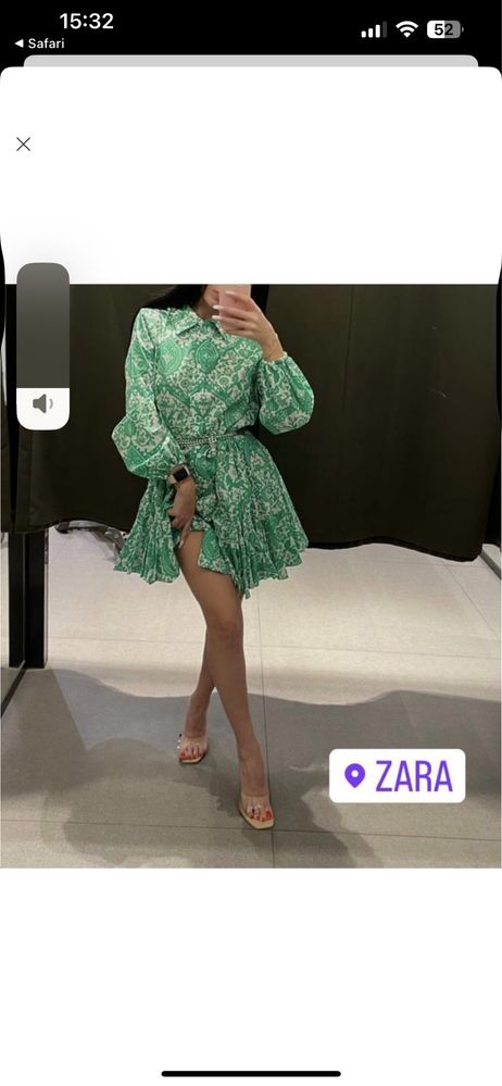 Зелене плаття Zara