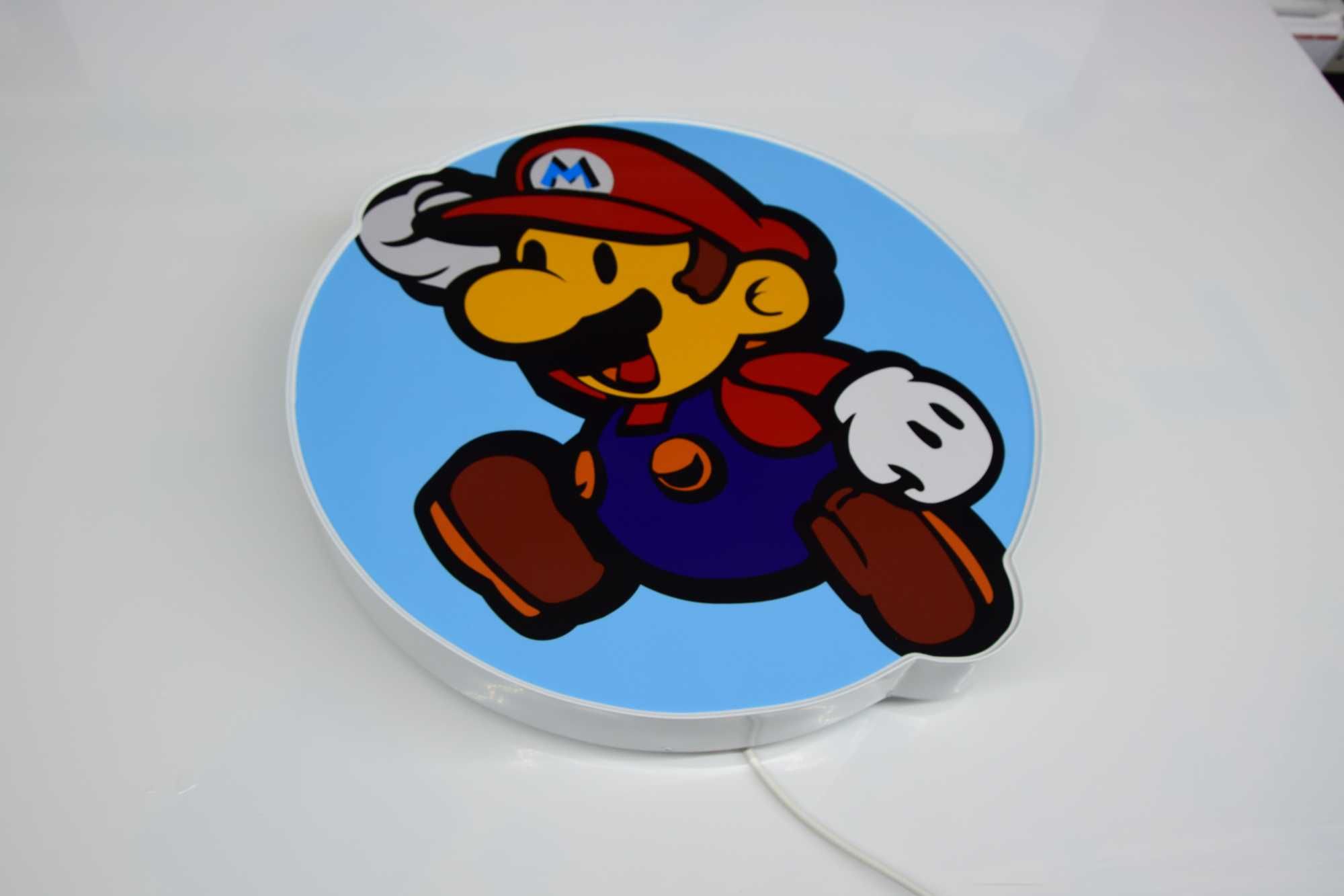 LED Neon SUPER MARIO, Lampka do pokoju dziecka, Plafon 3D, Prezent