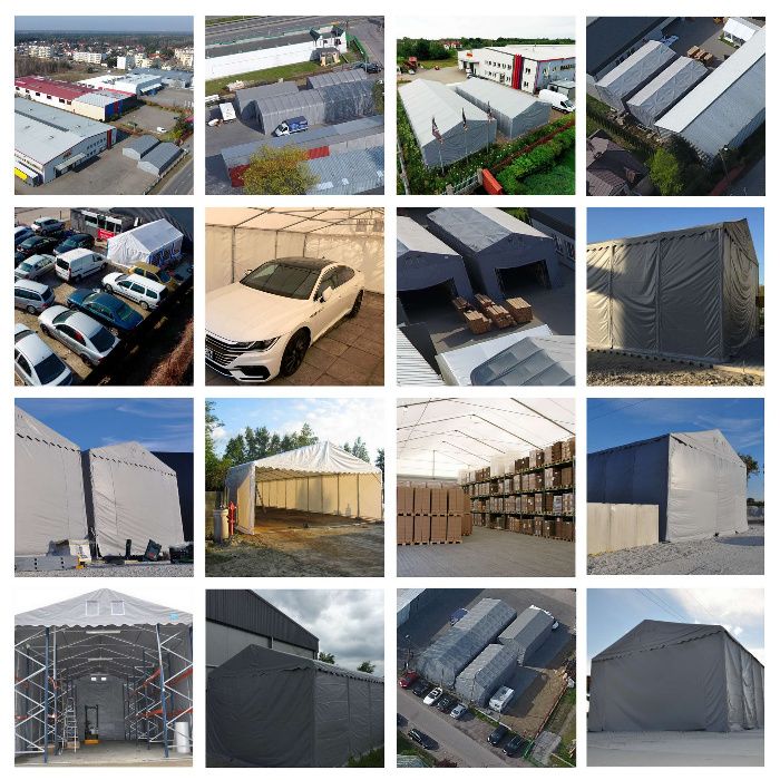 Namiot GRAND 8x8 magazynowy handlowy garaż PVC 560g/m2 MOCNY