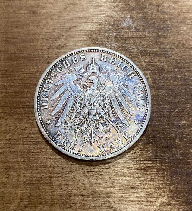 Moneta Cesarstwo Niemieckie 3 marki 1910