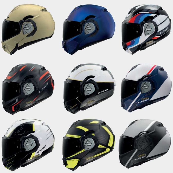 WYPRZEDAŻ Kask Szczękowy Blenda LS2 FF906 ADVANT Czarny Połysk