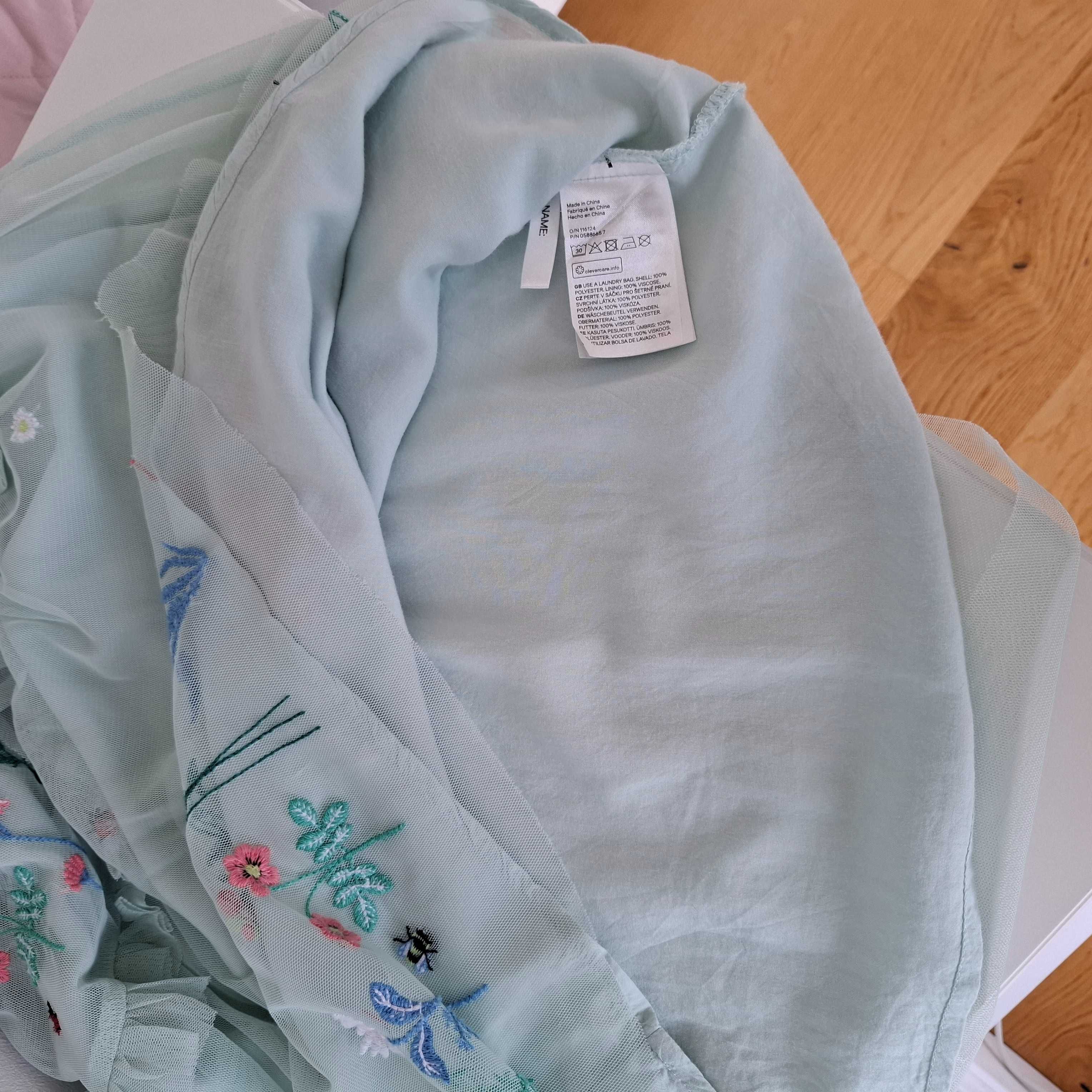 Sukienka kwiaty  lato , cienka H&M 104