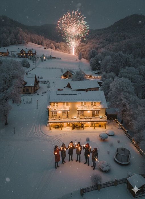 Sylwester w górach nowy rok jacuzzi sauna spa apartamenty Bieszczady