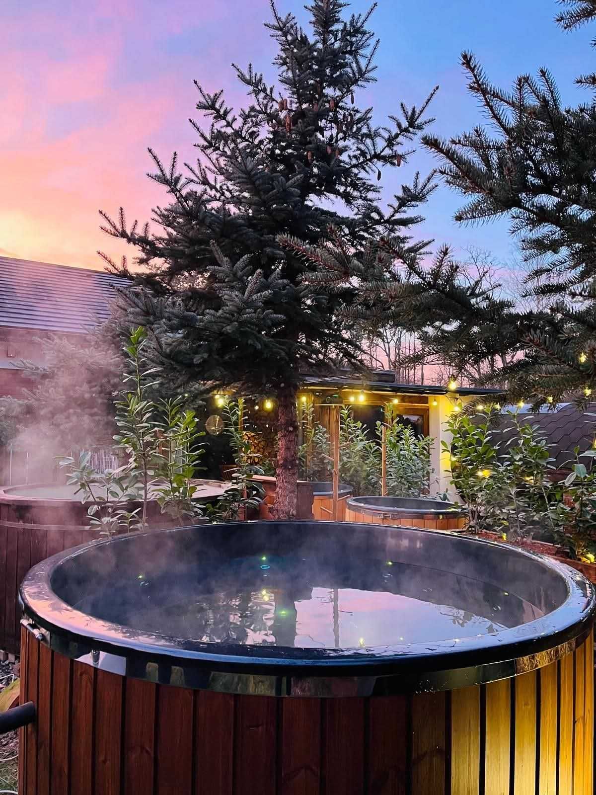 Balia ogrodowa gorąca beczka jacuzzi hydromasaż