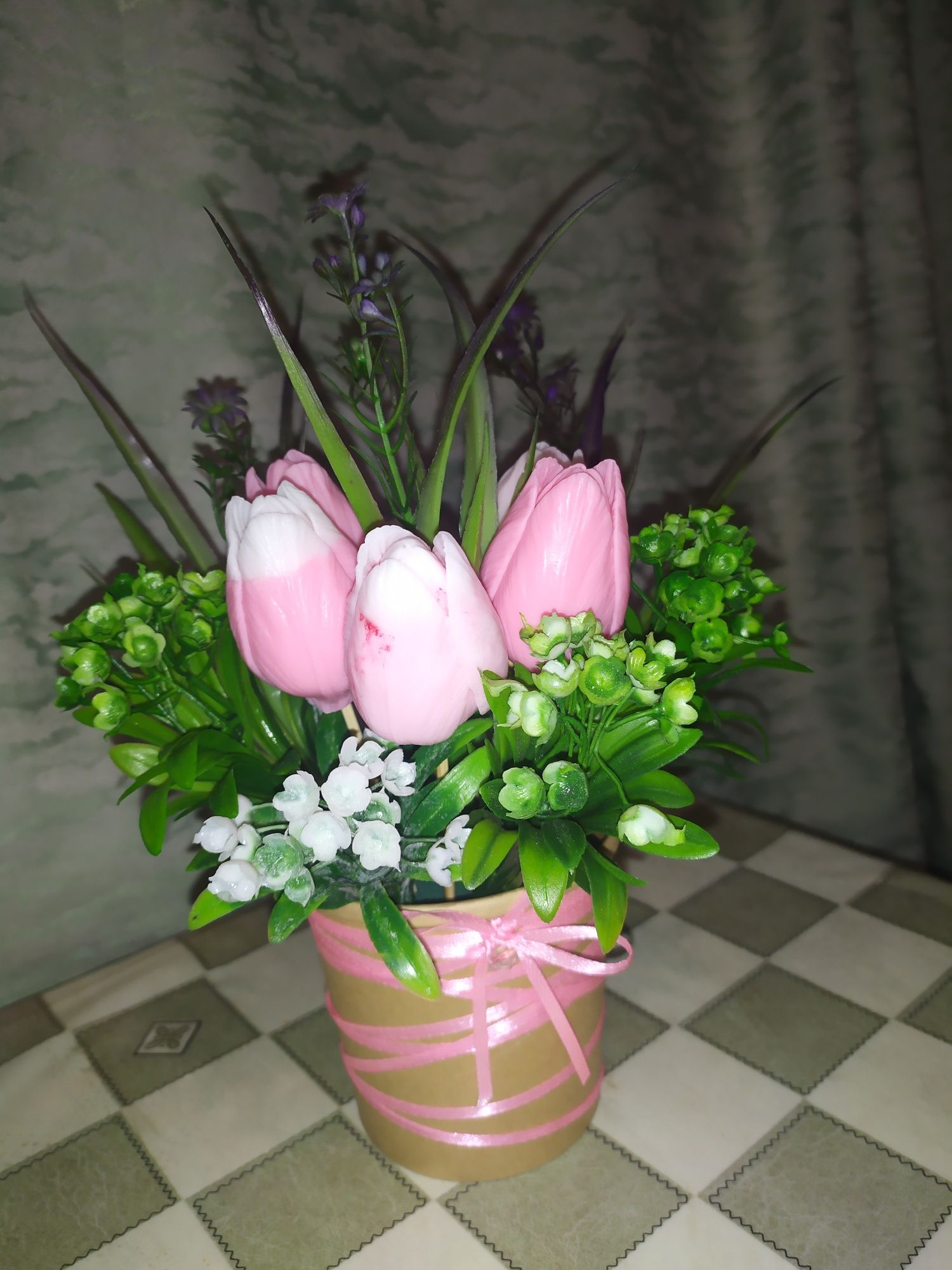 Мыло букет тюльпанов к 8 марта