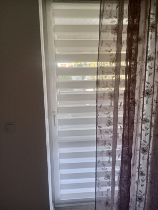 Okno 200cm x 145cm drzwi 200cm x 200cm drewniane dąb jasny białe