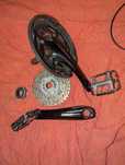 Korba z suportem FC-T611 Hollowtech II kaseta CS-HG50-10 platformy