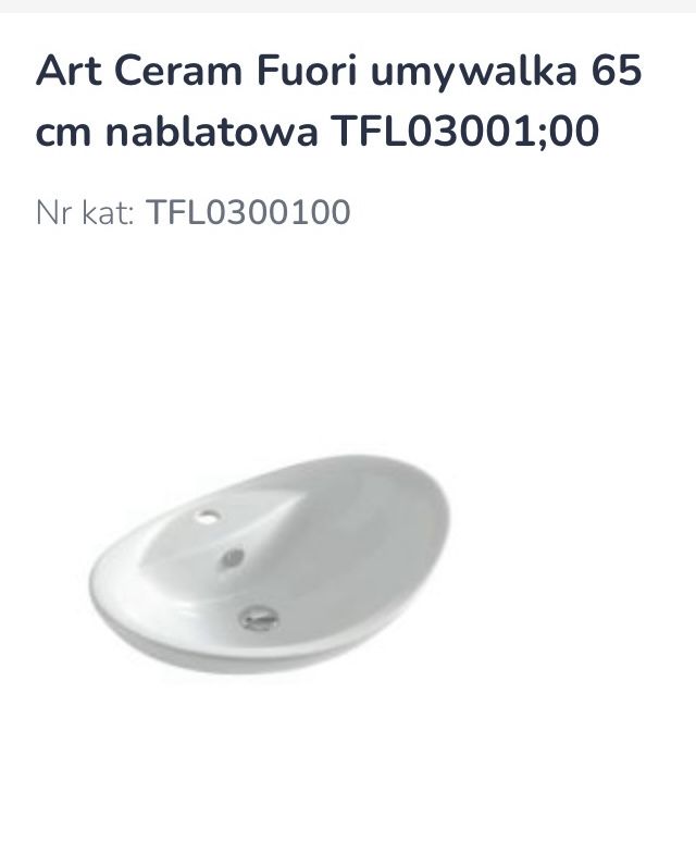 Zestaw 2 umywalek lazenkowych nadblatowe