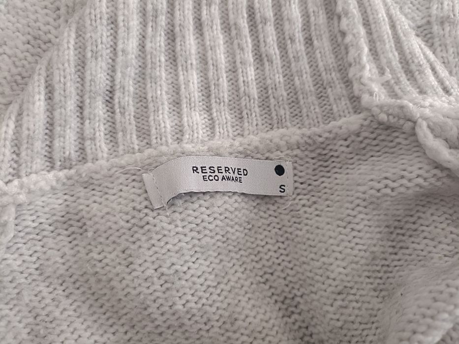 Długi sweter, sukienka sweterkowa, pół golf, oversize, rozmiar S / 36