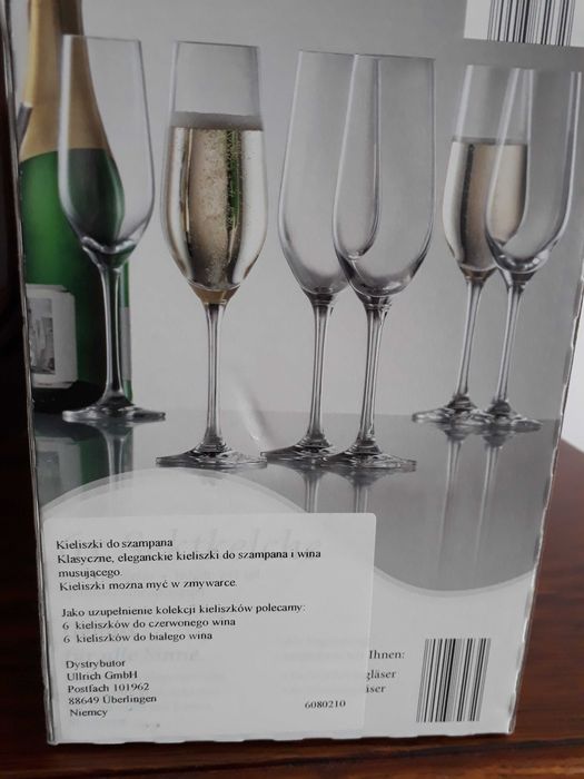Kieliszki do szampana 6 sztuk