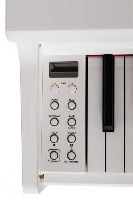 DYNATONE SLP-210 WH Białe Pianino na początek + Ława | ZESTAW