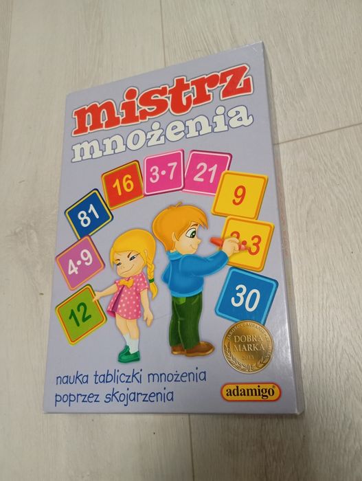 Edukacyjna gra planszowa mistrz  mnożenia adamigo gry nauka liczenia