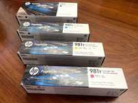 Vendo toners HP 981Y . 4 cores (preto, cyan, amarelo e magenta)
