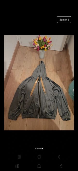 Bluza welurowa szara