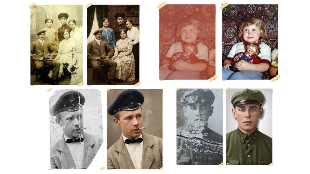 Услуги Фотошопа и Нейросетей | Оживление, реставрация, изменение фото