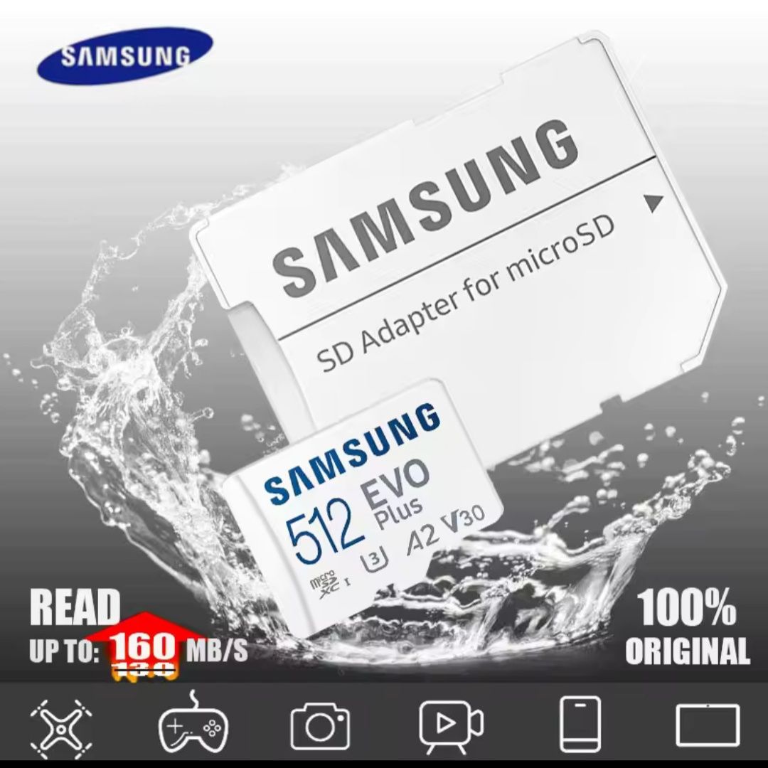 Оригінальна карта пам'яті micro SD Samsung Evo Plus  128GB, 512GB, 1Т