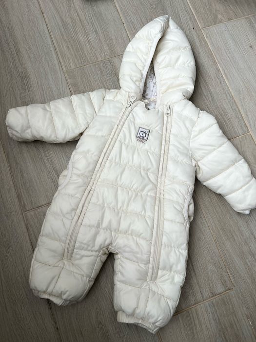 Теплий молочний комбінезон 62р.