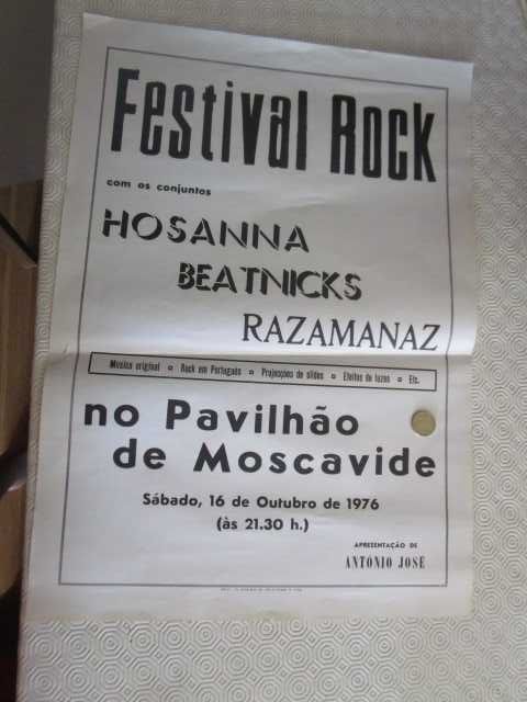 Festival Rock Português anos 70 Hosanna Razamanaz Beatnicks Moscavide