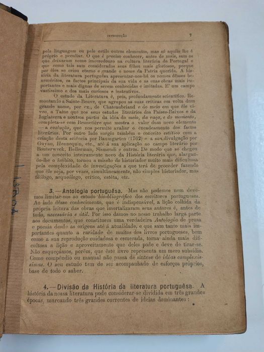 Para restauro: História da Literatura Portuguesa
