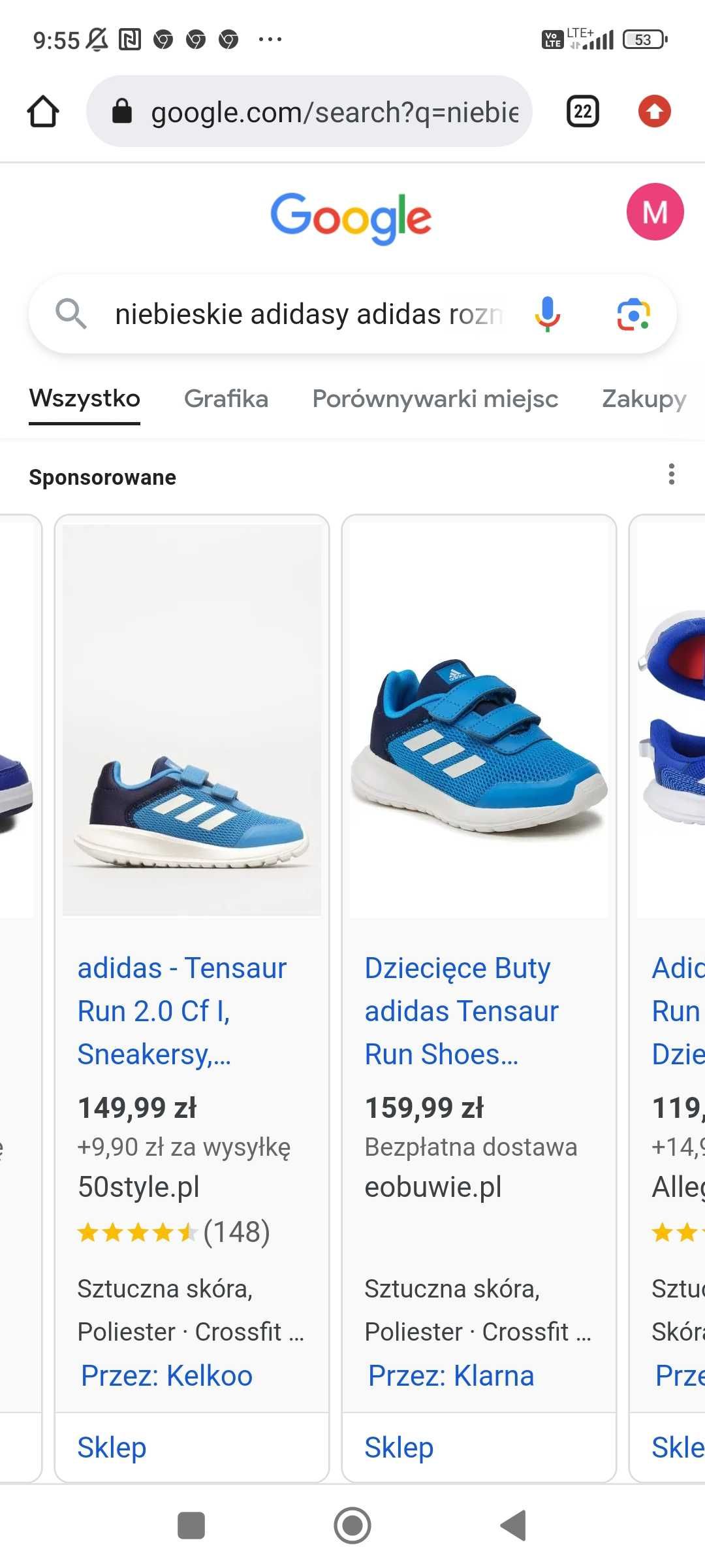 Niebieskie buty Adidas oryginalne rozmiar 27