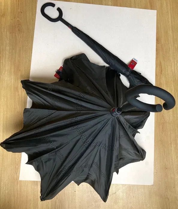 SWIFTs Duży parasol odwrotnie składany Czarny