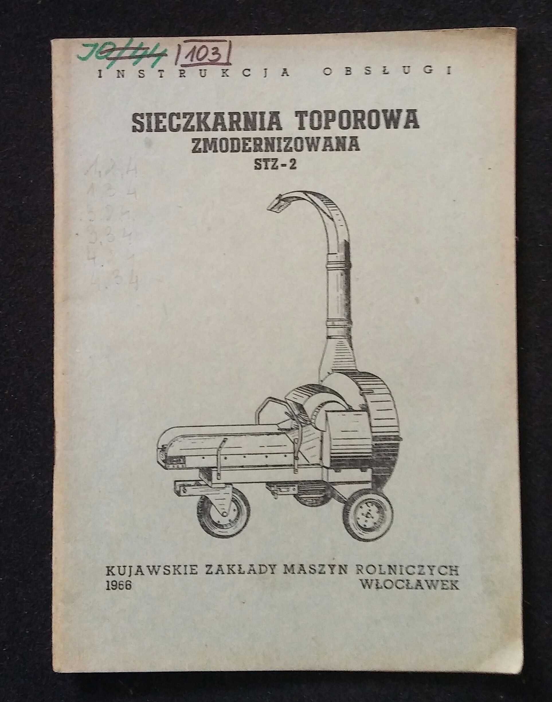 Sieczkarnia toporowa STZ-2 instrukcja katalog części