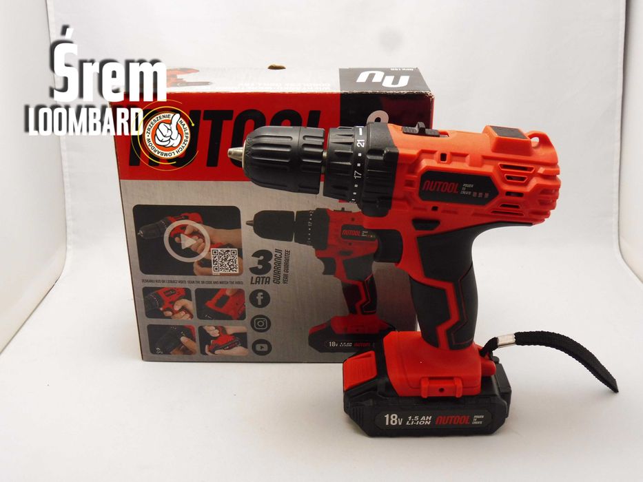 Wkrętarka Nutool NPK18B, Akumulator, Ładowarka, Komplet, Bdb Stan!
