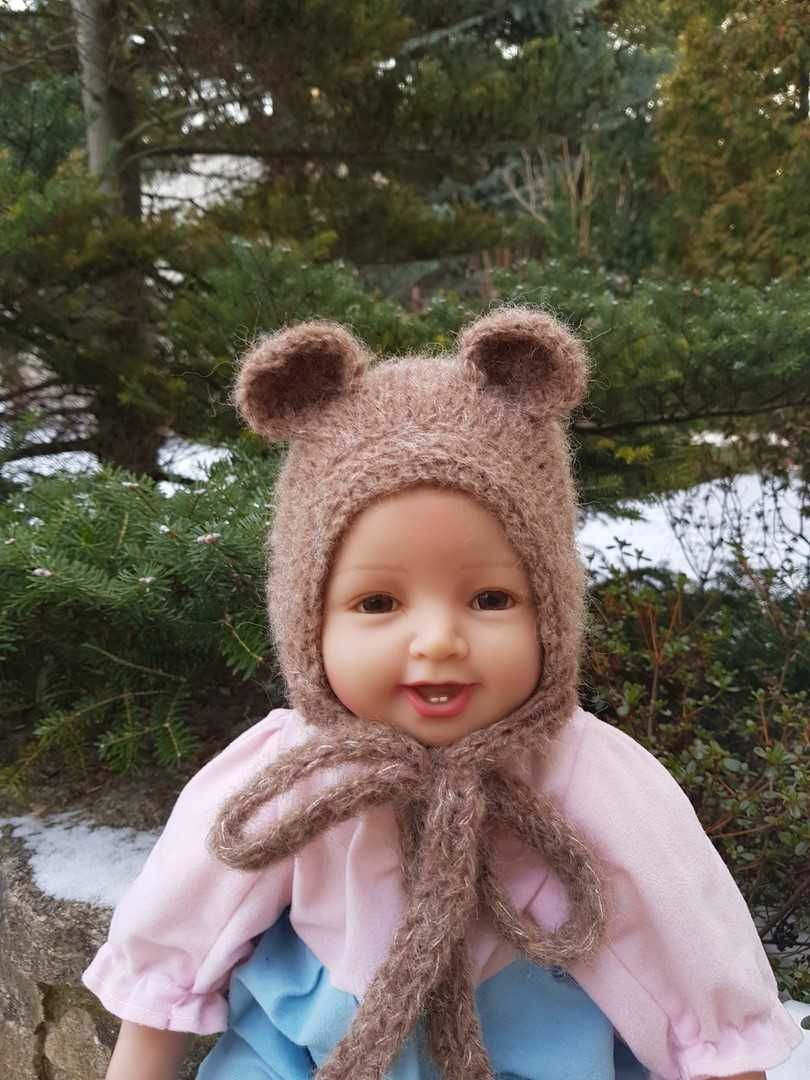 Czapka 40/42 Mis Brązowy ciepła czapka dla dziecka