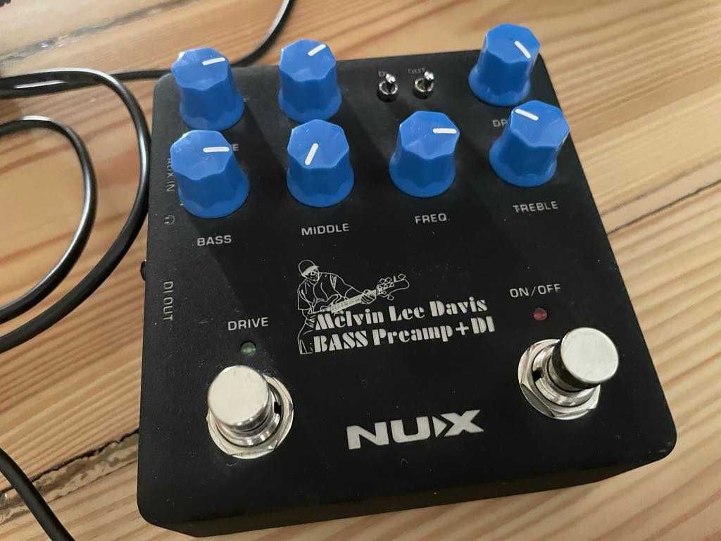 Preamp basowy NUX NBP-5, interfejs, reamp, wyjście XLR, USB, przester
