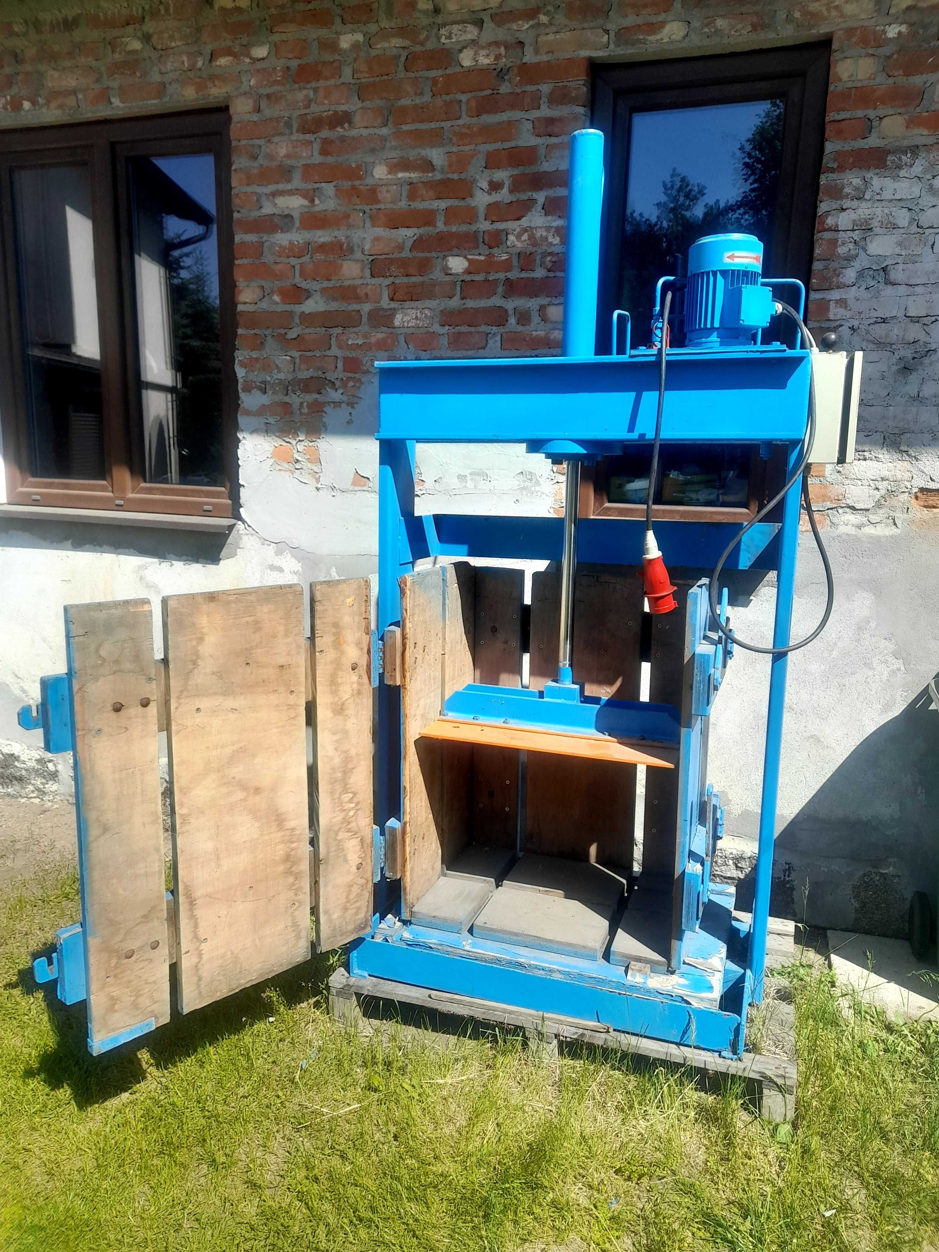 Prasa hydrauliczna, Belownica do śmieci, makulatury, foli, odzieży,